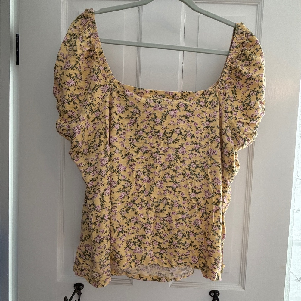 Yellow Floral Vintage Tee
